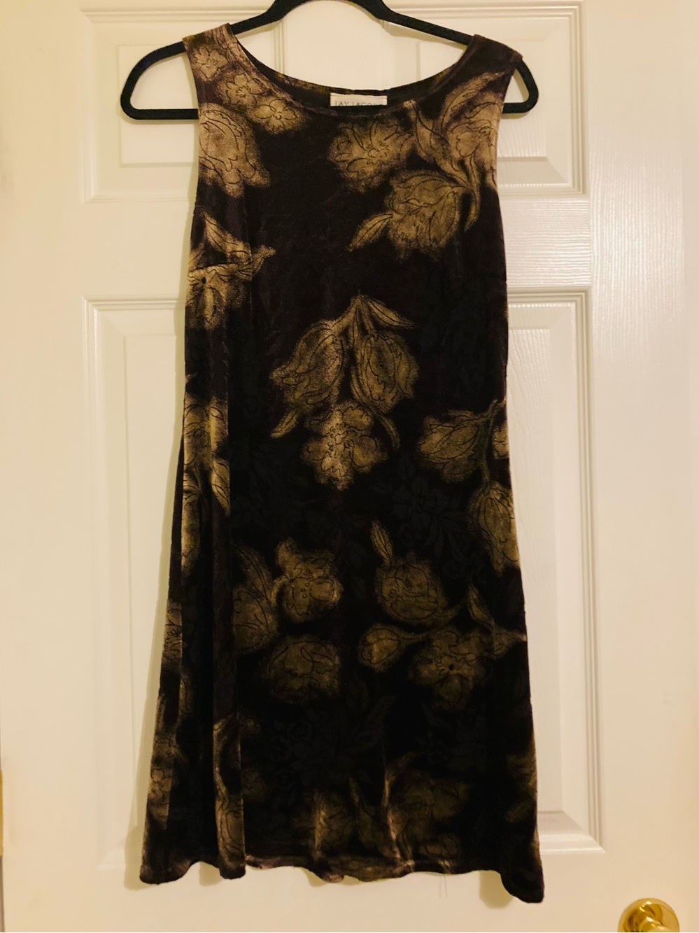 Jay Jacobs Velvet Floral Midi Dress